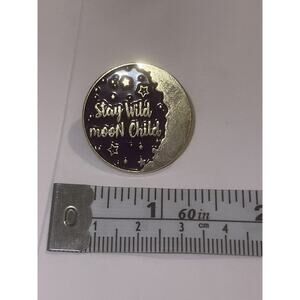 Stay Wild Moon Child Witch Halloween Star Pin Brooch